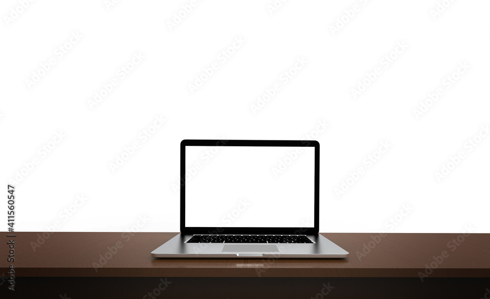 Modern laptop isolated on white background. 3D Illustration. Modern laptop isolated on white background. 3D Illustration.