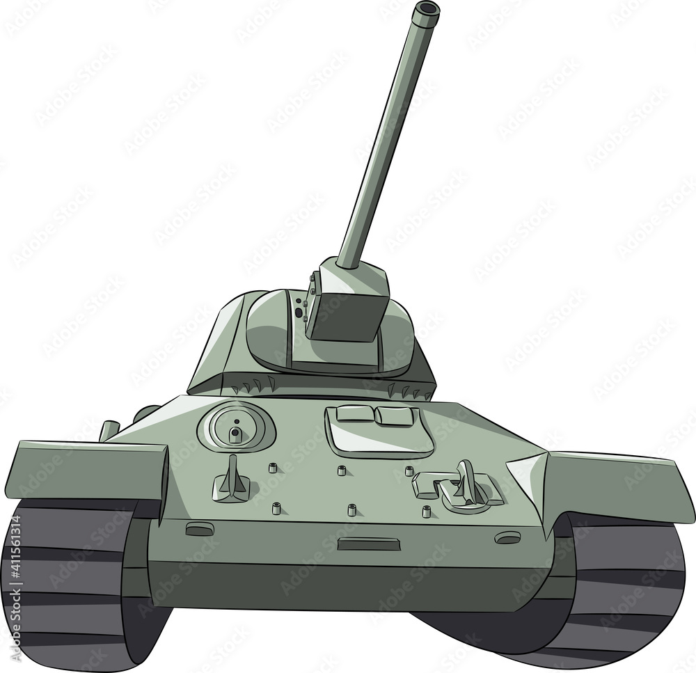 Fototapeta premium Medium tank of the second world war.