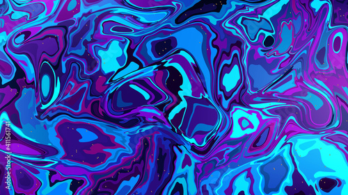 Blue abstract background Liquid vector background Acrylic paint imitation