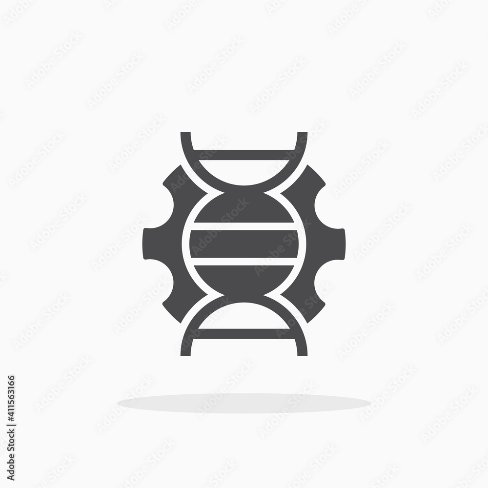 DNA icon. DNA icon.