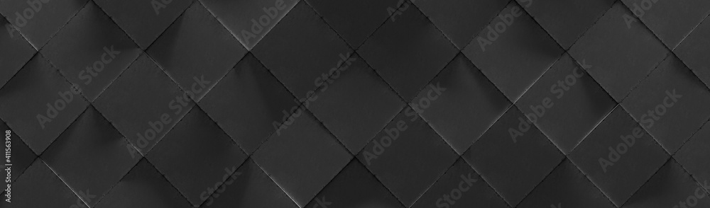 Wide Dark Tiled Metal Background (3D Illustration) Wide Dark Tiled Metal Background (3D Illustration)