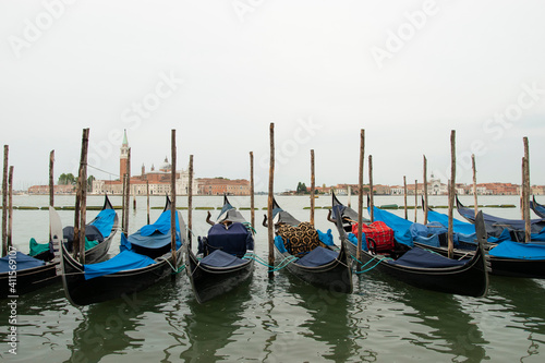 The gondola, typical boat of the city of Venice, Italy, Europe. © robodread
