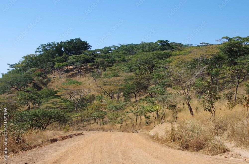 Dirt road between Kigoma and and Mpanda in Tanzania