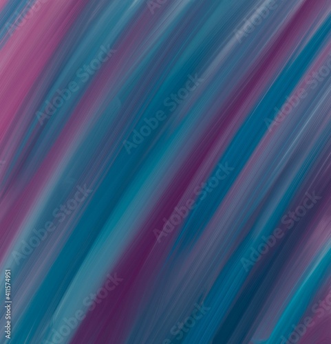 Oil painting on canvas imitation hand drawn background. Bright abstract brush stripes of blue, lilac, pink on white design