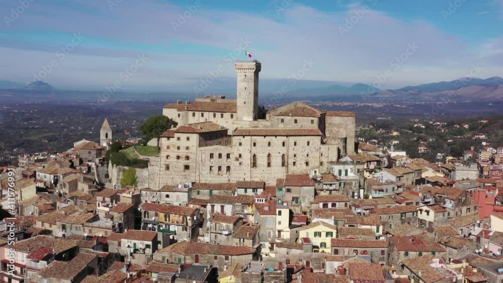Palombara Sabina, Lazio - The castle and the old town on the Sabina hills
Aerial view of the village of Palombara, a city in the metropolitan area of Rome, in the Sabina countryside. Drone. Palombara Sabina, Lazio - The castle and the old town on the Sabina hills
Aerial view of the village of Palombara, a city in the metropolitan area of Rome, in the Sabina countryside. Drone.