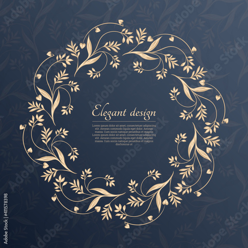 Circular foliage pattern