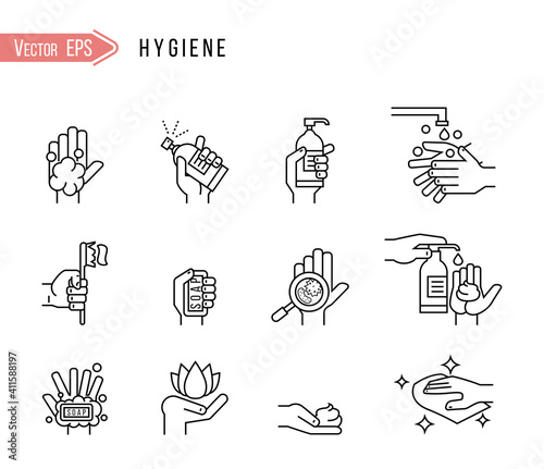 Water Icon Set. Contains such Icons as Tap, Faucet, Hot Water, No Water, Delivery and more. Expanded Stroke