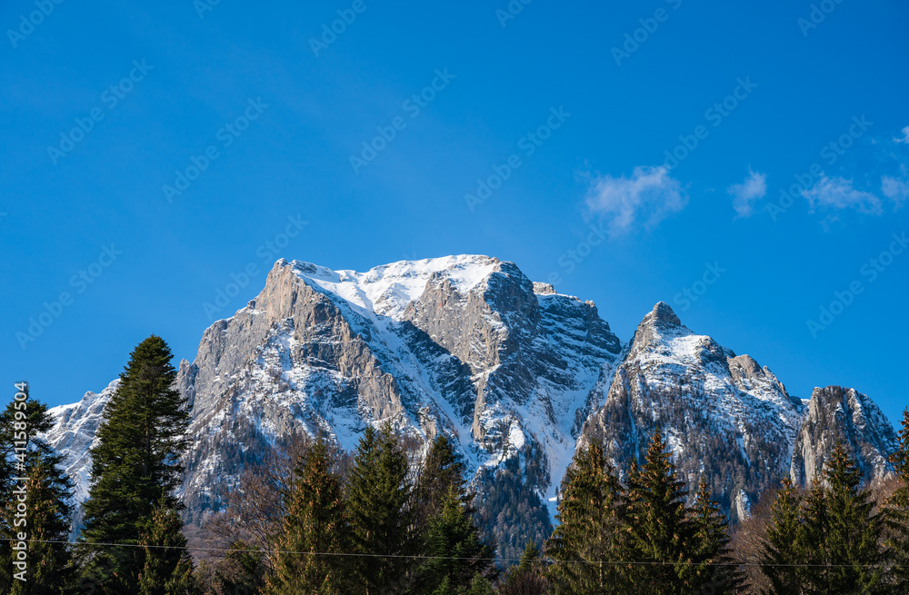 Snow covered Peak in the Romanian Carpathian Mountains