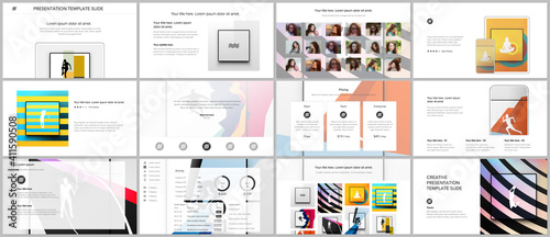 Vector templates for website design, presentations, portfolio. Templates for presentation slides, leaflet, brochure cover, report. Abstract colored sport backgrounds for sport event, fitness design.