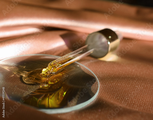 serum in a pipette, skin care, oil
