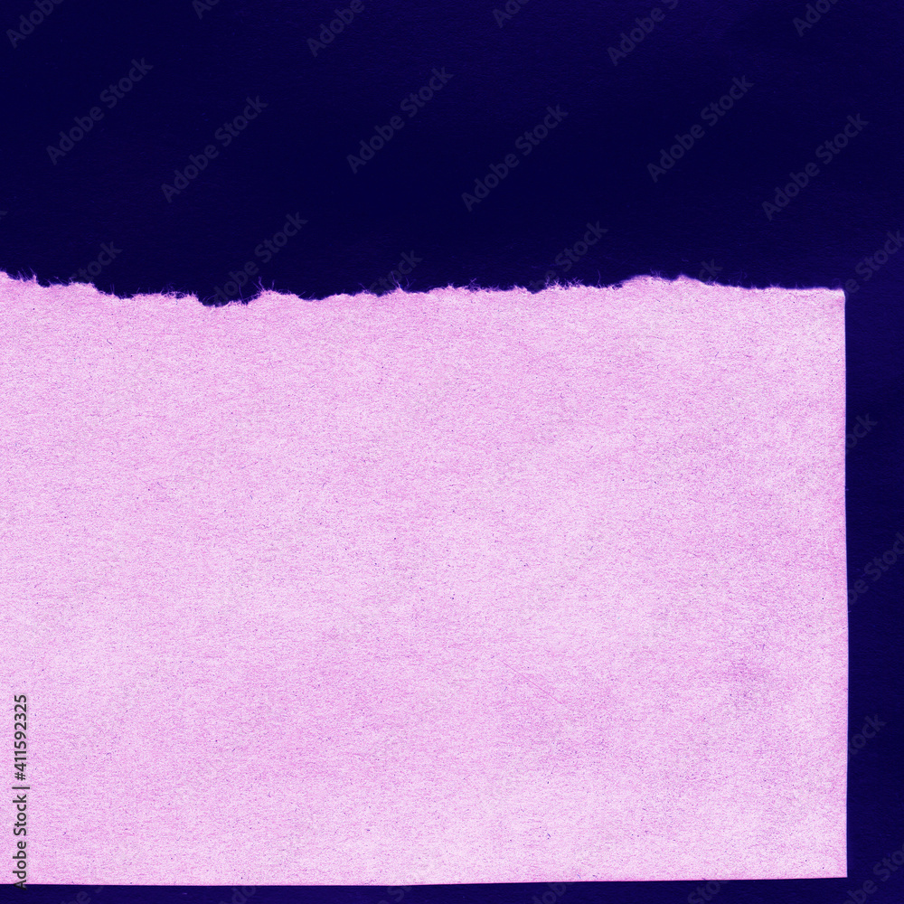 Blue and violet torn paper collage close-up. Texture made from various paper and cardboard parts. Damaged old paper background. Vintage blank wallpaper. Material design backdrop. Blue and violet torn paper collage close-up. Texture made from various paper and cardboard parts. Damaged old paper background. Vintage blank wallpaper. Material design backdrop.