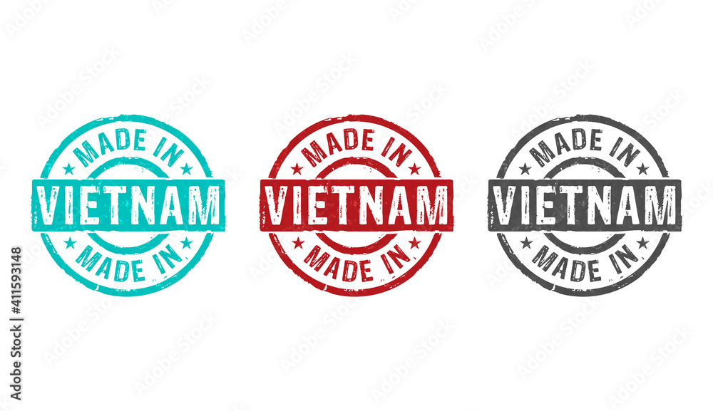 Made in Vietnam stamp and stamping