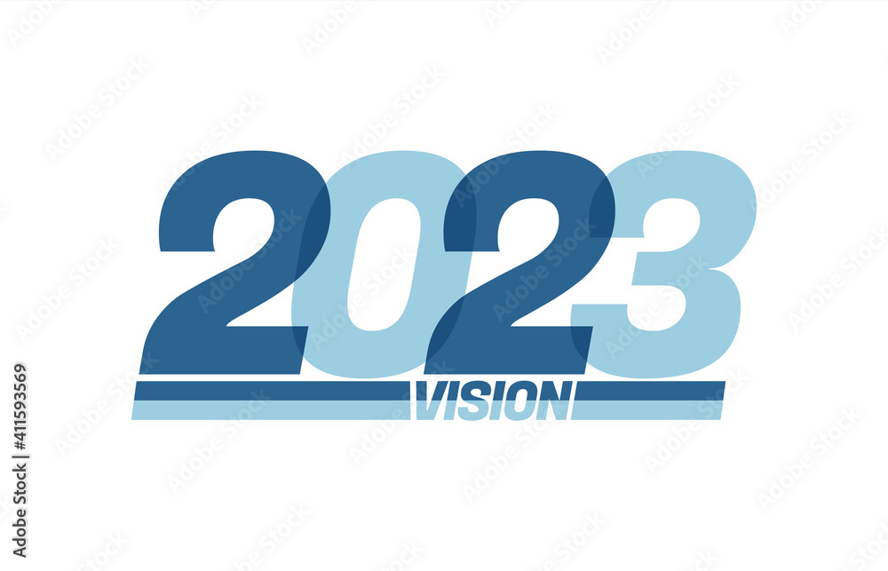 Happy new year 2023. Typography logo 2023 vision, 2023 New Year banner Happy new year 2023. Typography logo 2023 vision, 2023 New Year banner