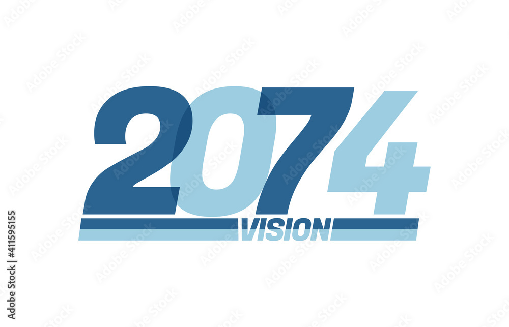 Happy new year 2074 Typography logo 2074 vision, 2074 New Year banner Happy new year 2074 Typography logo 2074 vision, 2074 New Year banner