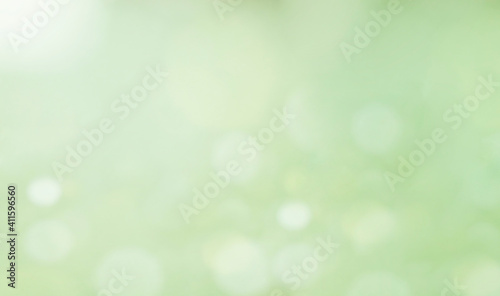 Abstract Spring Green Background With Bokeh