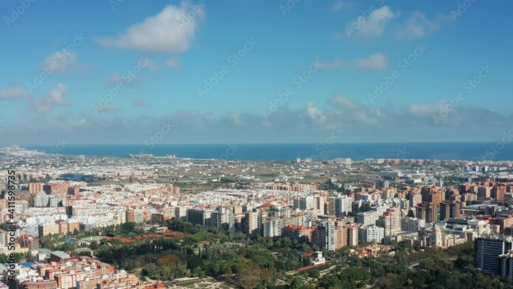 Flight over beautiful Valencia in Spain Flight over beautiful Valencia in Spain