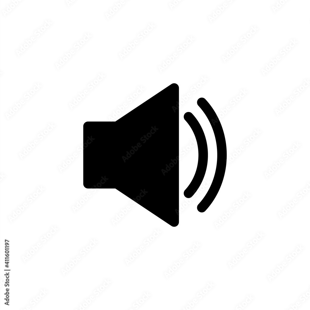 Sound speaker icon in glyph or deep black style. Vector Sound speaker icon in glyph or deep black style. Vector