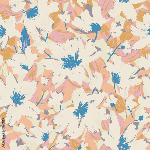 seamless background with flowers