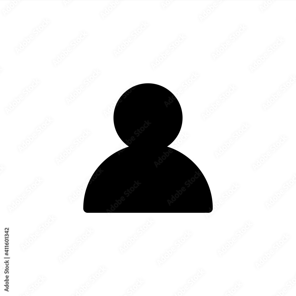 User icon in glyph or solid black style. Vector User icon in glyph or solid black style. Vector