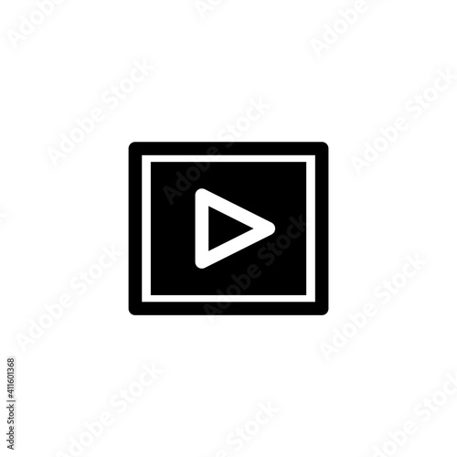 Free Download Video player icon in glyph or solid black style. Vector - GFXLoad