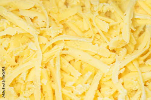Grated cheese for a background. Cheese texture