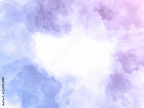 Abstract digital watercolor background with pink and blue colors