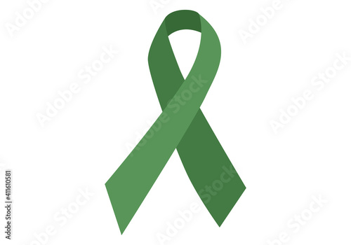 Lazo verde por el glaucoma de los ojos.