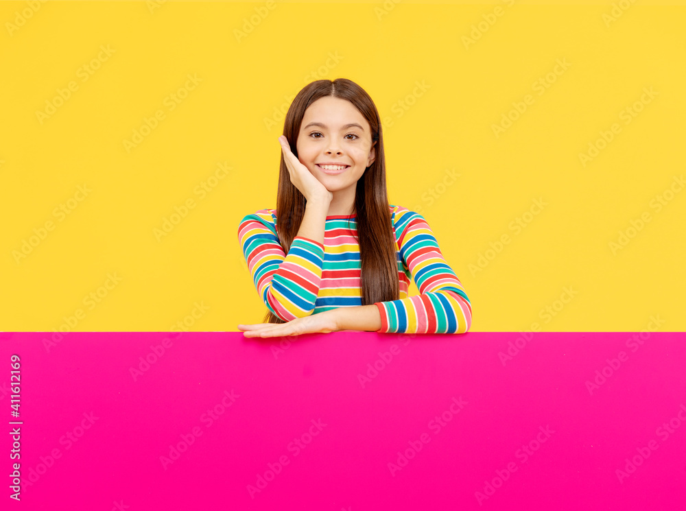 coming soon. for your marketing design. cheerful teen girl with paper banner. kid make announcement. coming soon. for your marketing design. cheerful teen girl with paper banner. kid make announcement.