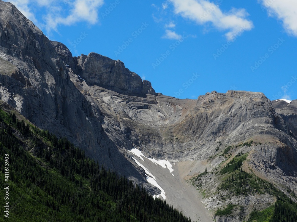 The circle fold on the rocks at  Banff National Park Alberta Canada   OLYMPUS DIGITAL CAMERA