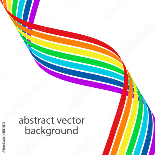 The background of the rainbow lines. Vector illustration for your business presentations.