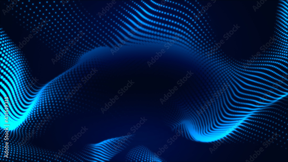 Dot white blue wave light screen gradient texture background. Abstract technology big data digital background. 3d rendering. Dot white blue wave light screen gradient texture background. Abstract technology big data digital background. 3d rendering.