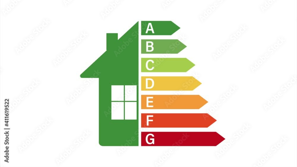 Energy efficiency chart and house concept. Home icon . Solar power. Green home. stock illustration. Energy efficiency chart and house concept. Home icon . Solar power. Green home. stock illustration.