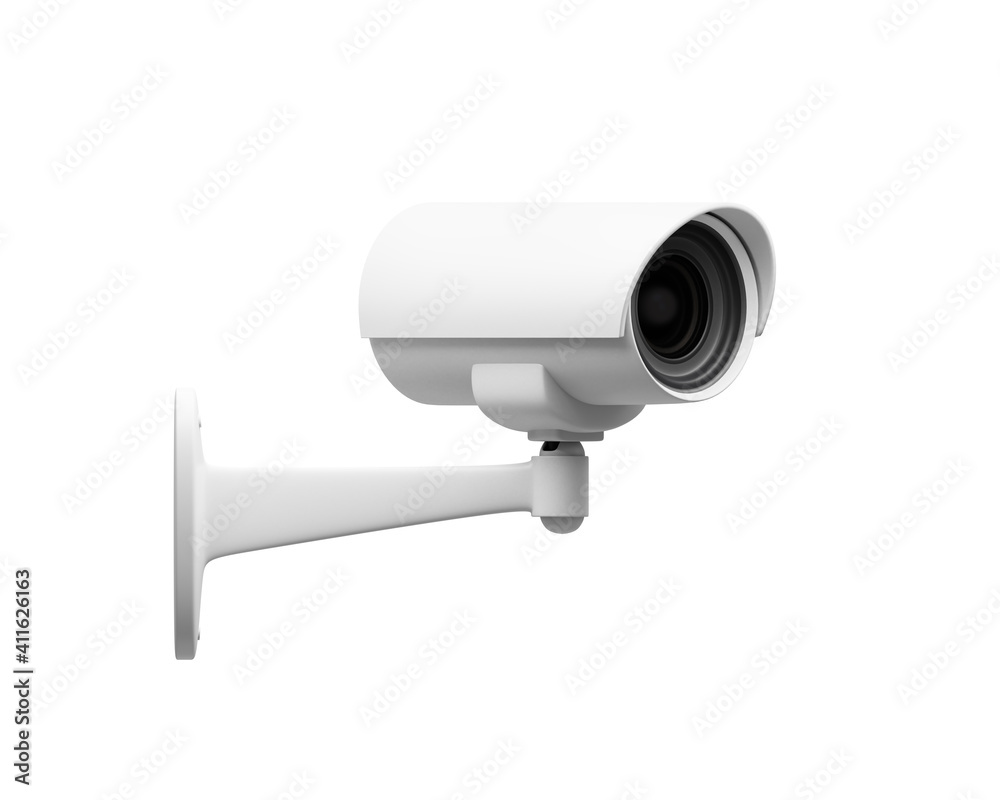 CCTV security camera isolated on white background, 3d render CCTV security camera isolated on white background, 3d render