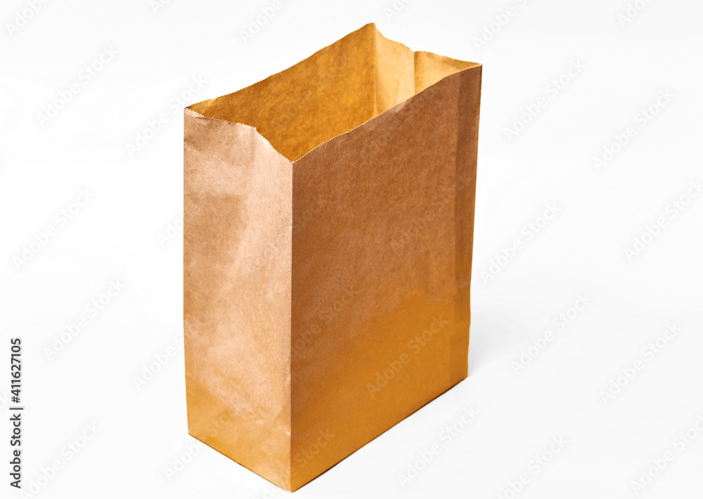 Empty paper bag blank mock up Empty paper bag blank mock up