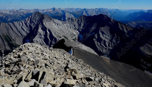 View towards Mount Kidd at the summit of Mount Bogart Alberta Canada OLYMPUS DIGITAL CAMERA