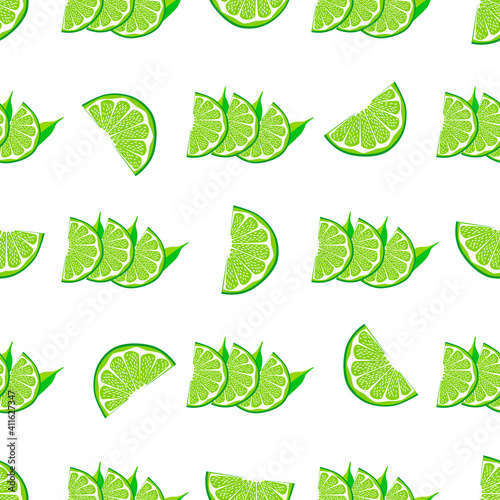 Illustration on theme big colored seamless green lime