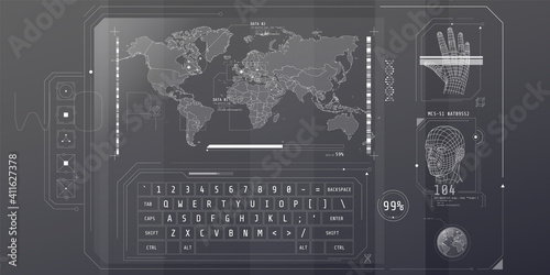 Design of the virtual interface of the access protection program.