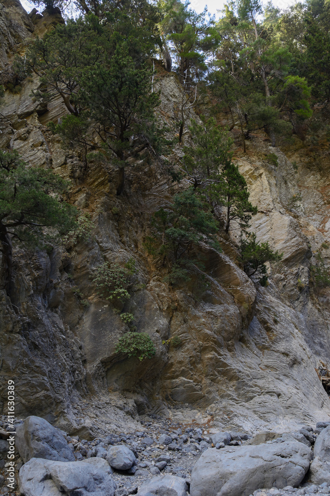 the gorge of Samaria on Crete island (Greece) the gorge of Samaria on Crete island (Greece)