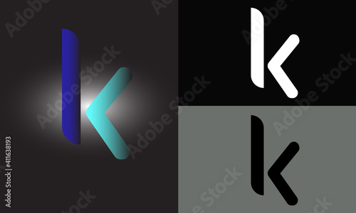 logo font typography vector graphic of letter K, Best For Your Icon Design Or Name Initial Of Letter K, good for tech web theme