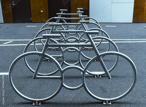 Photography modern design of  lockers for bikes