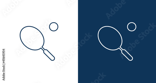 Tennis racket and ball icon for web and mobile