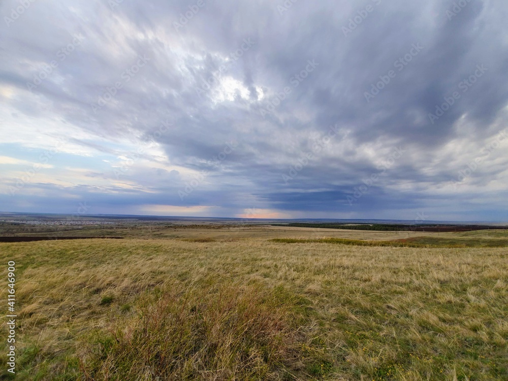 field and sky field and sky