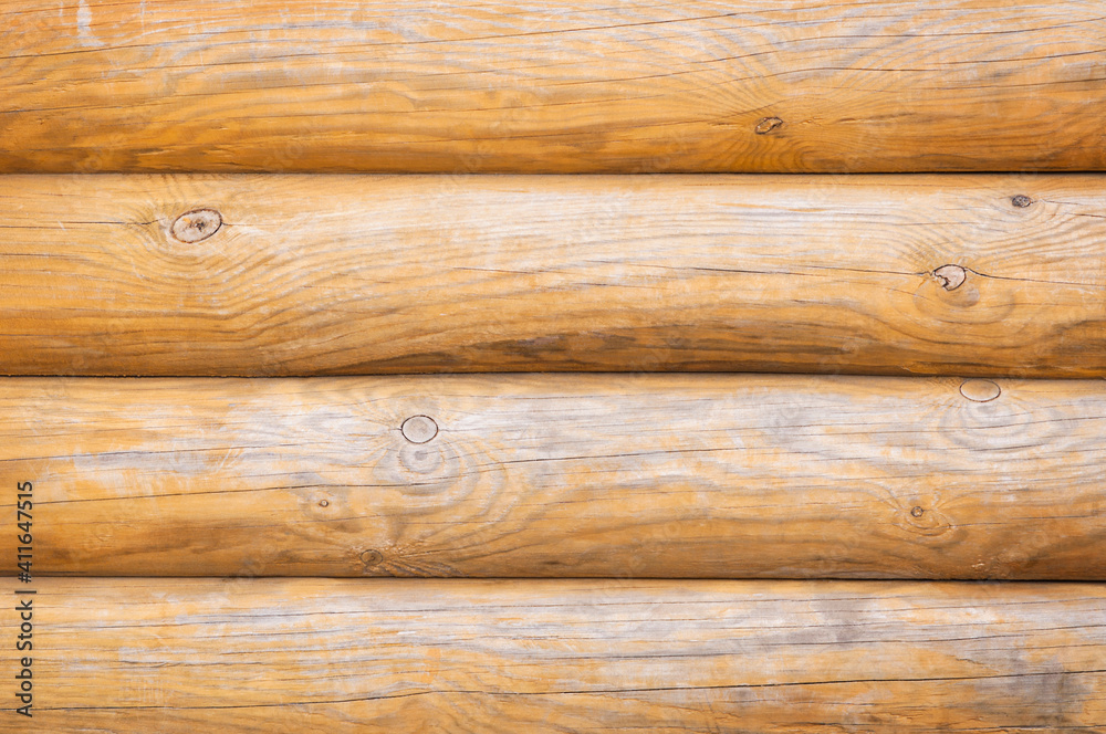 A light paint peeled wooden log. A light paint peeled wooden log.