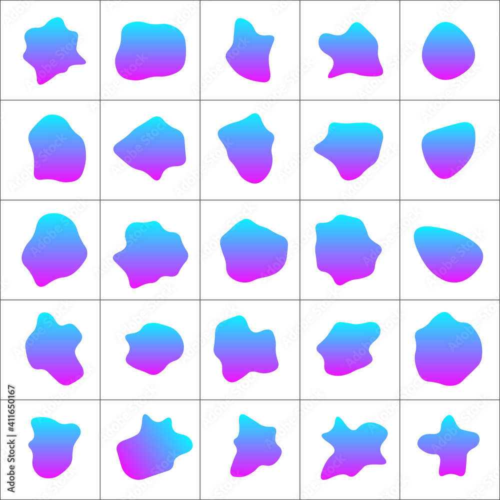Abstract geometric rounded blobs set. Random shapes. Soft bubbles. Good for logo design or banners. Vector illustration. Abstract geometric rounded blobs set. Random shapes. Soft bubbles. Good for logo design or banners. Vector illustration.