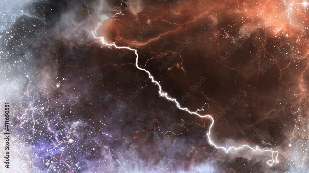 Fototapeta storm lightnings background