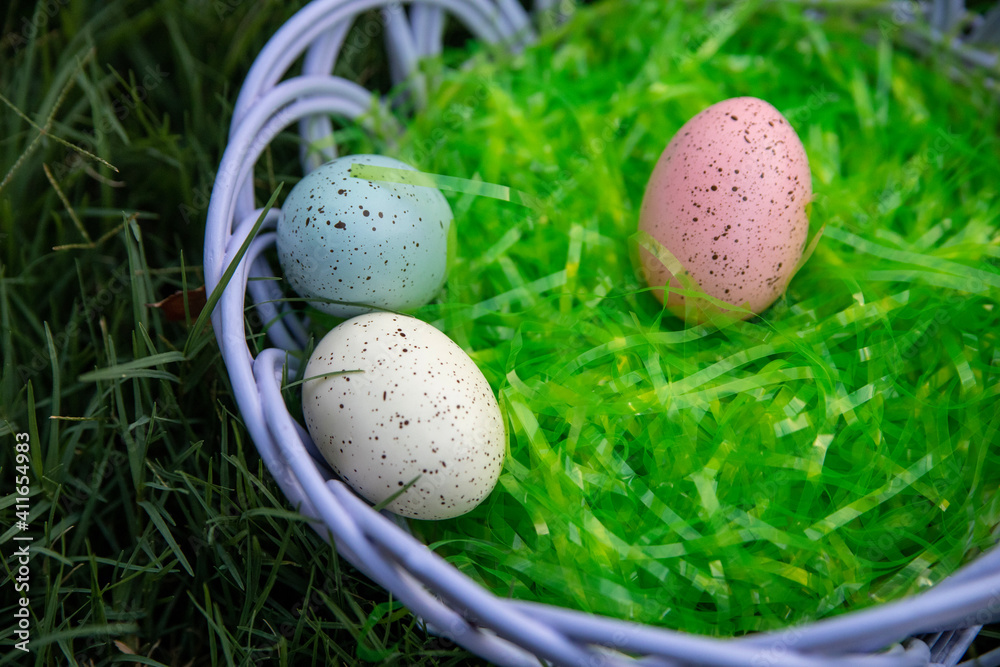 easter eggs in a nest easter eggs in a nest