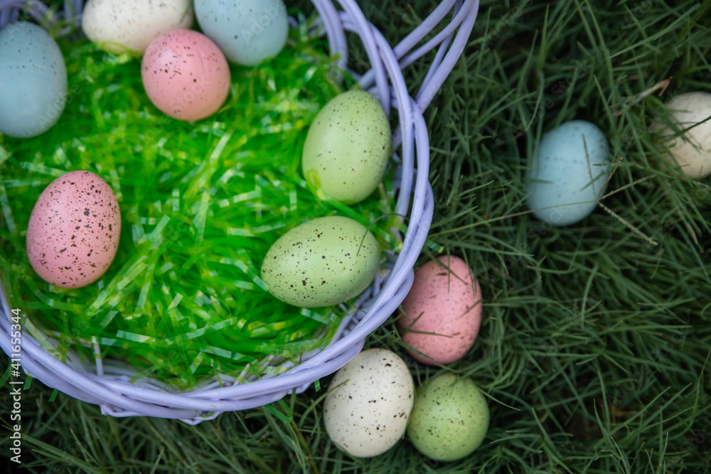 easter eggs in a nest easter eggs in a nest