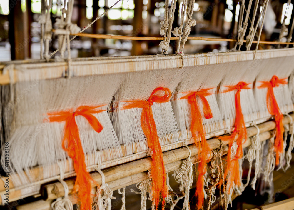 Burmese handmade sewing on Inle Lake