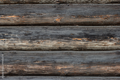 Photo background of a wooden wall of a log house