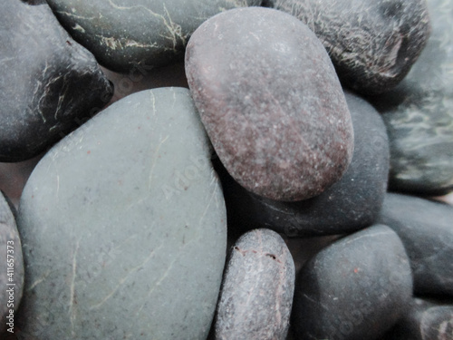 Colorful and many textures pebbles.